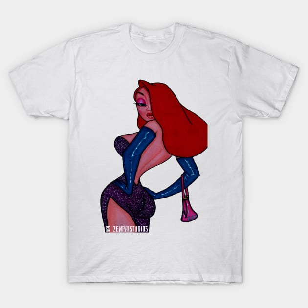 Jessica Rabbit III T-Shirt by Zenpaistudios